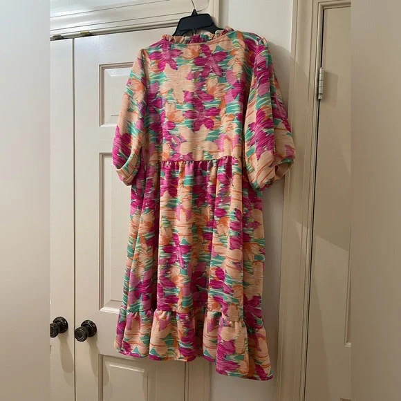 Haptics Colorful Floral Dress - Picture 2 of 5